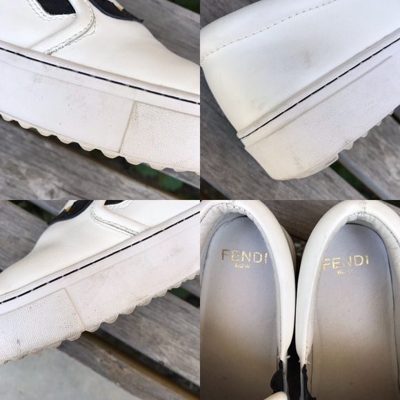 🚫SOLD FENDI White Monster Eyes Slip-On Shoes - Picture 7 of 8